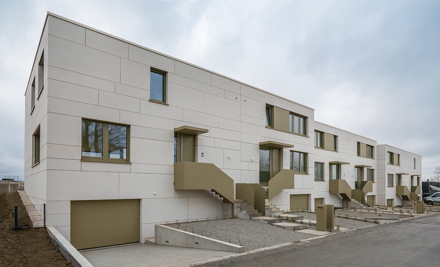 Maisons en bande – Façades avant